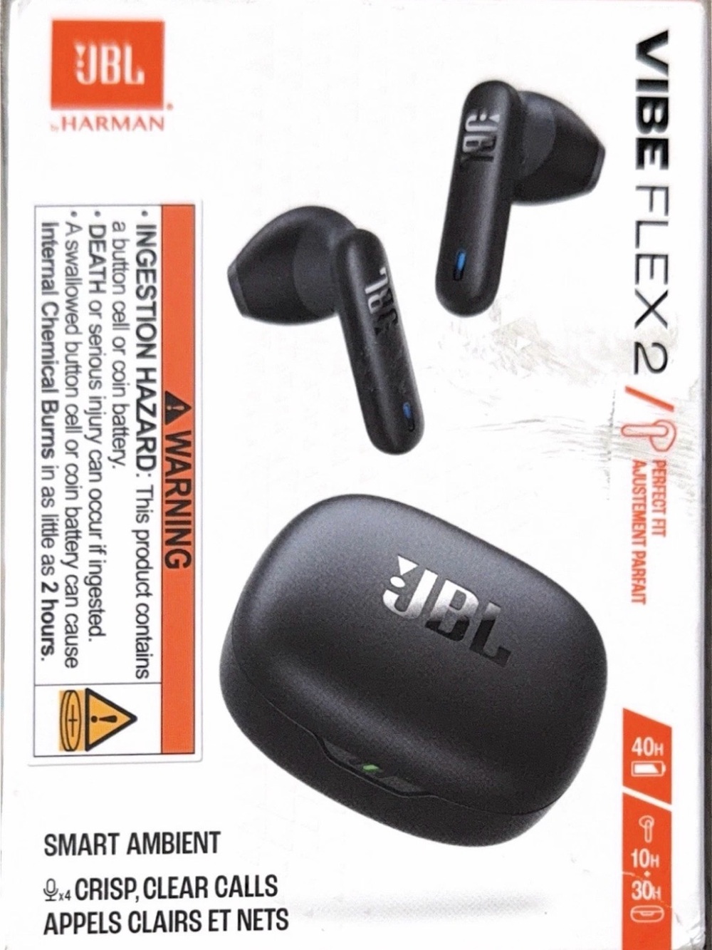 JBL Vibe Flex 2 True Wireless Earbuds — Black
